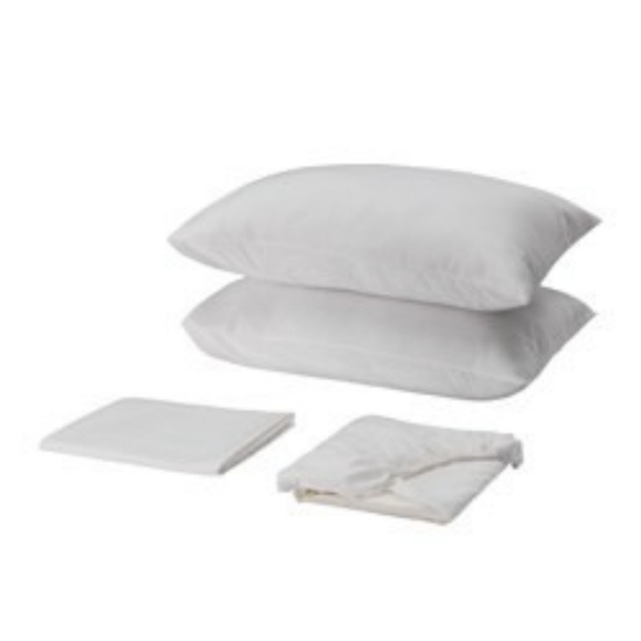 IKEA - SKVATTRAM Cream Full Sheet Set‎ - Picture 1 of 5